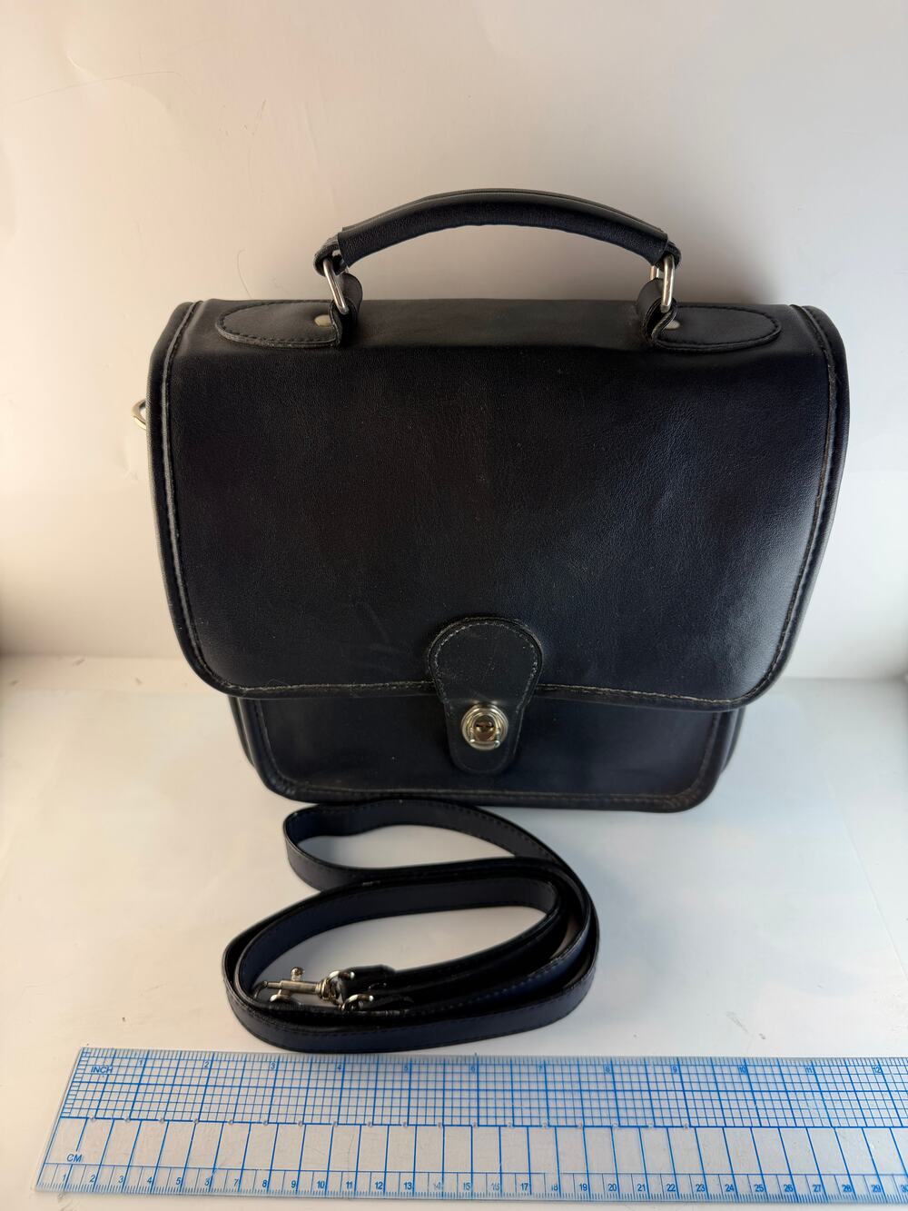 RARE Vintage Coach Willis Bag 9927 – Navy Blue USA Original (Silver Hardware)